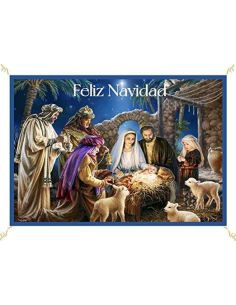 Balconera Nacimiento Clasico Navidad 100X70Cm 225Grs.