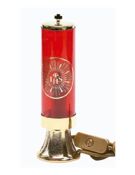 Vela Del Santisimo Cristal Bateria (Pila) Ø 6 Cm X 23 Cm 560