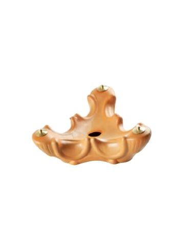 414 Lámpara Litúrgica Triple Luz Porcelana Color Terracota 20 Cm.
