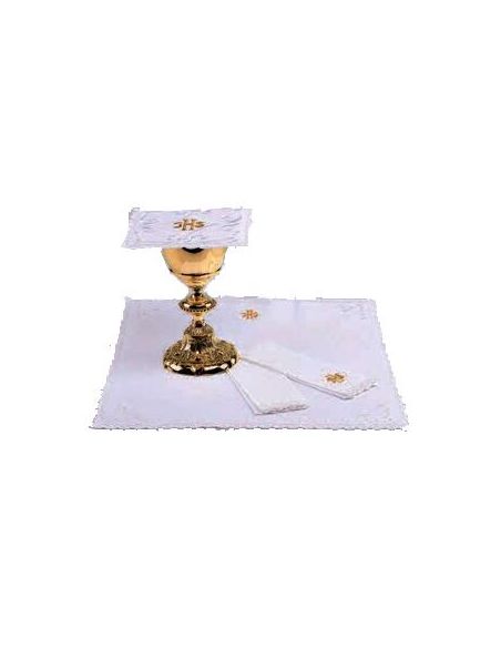  Juego Altar 4 Piezas: Palia, Corporal Rigido, Purificador, Manutergio Ihs 851/Ihs