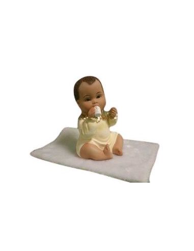 Niño Biberon 16 Cm Vestido Crema