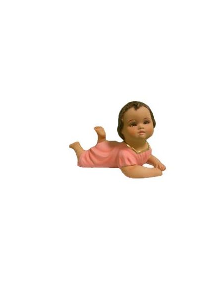 Niño Tumbado 16 Cm Vestido Rosa