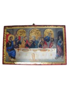 Icono Ultima Cena 9X15 Oro