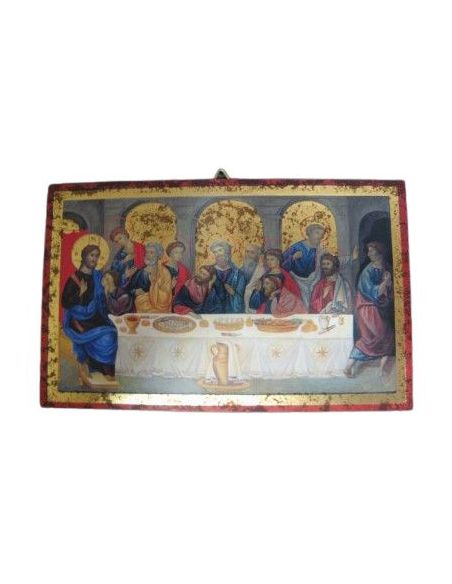 Icono Ultima Cena 9X15 Oro