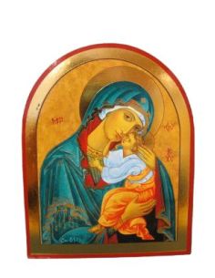 Icono  8X10 Virgen Monastirski Manto Azul