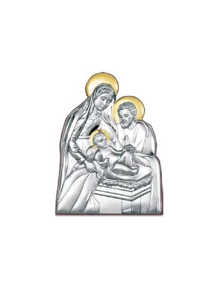 Nacimiento Cuadro Aluminio Pvd Dorado 16,3X21,6Cm Silueta Misterio