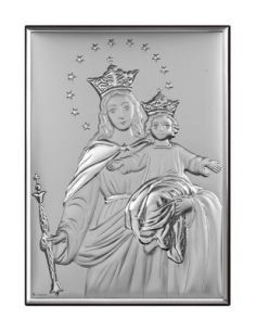 Cuadro Madera Plata 19X26Cm Maria Auxiliadora 2891