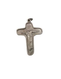 Cruz Schoenstatt Metal Cristo Con Virgen 47Mm