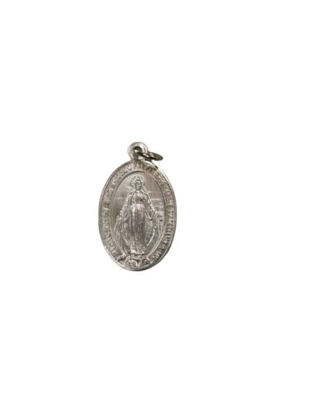Medalla Aluminio Milagrosa 18Mm Doble Cara Con Anilla