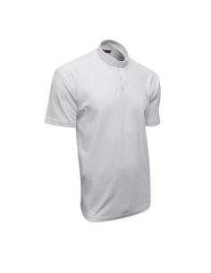 Polo Sacerdotal algodón Manga Corta Blanco L