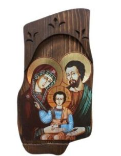 Cuadro Icono Griego 27X14Cm Sagrada Familia