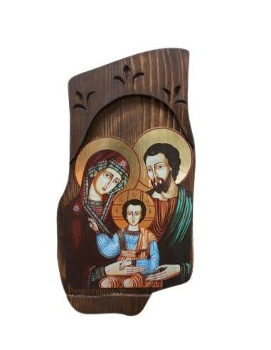 Cuadro Icono Griego 27X14Cm Sagrada Familia