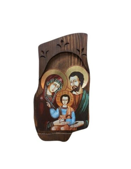Cuadro Icono Griego 27X14Cm Sagrada Familia
