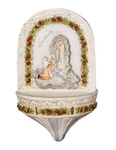Benditera Lourdes 18X11Cm Resina Marmol