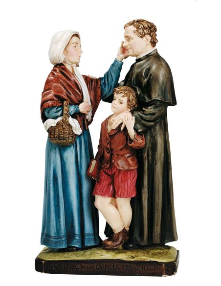 D.Bosco Con Mamá Margarita Resina/Marmol 28X15 Cm.