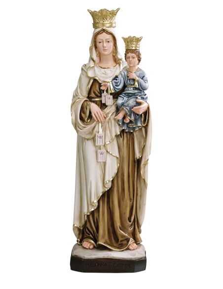 Virgen Del Carmen 60Cm Resina Marmol