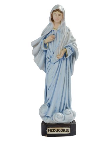 Virgen Medjugorje 16Cm Resina Marmol