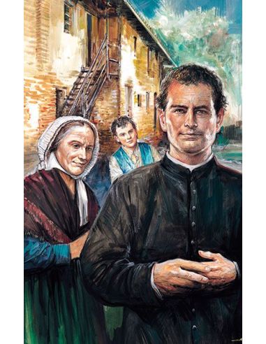 Estampa Don Bosco Y Mama Margarita (Musio) 7 X 11