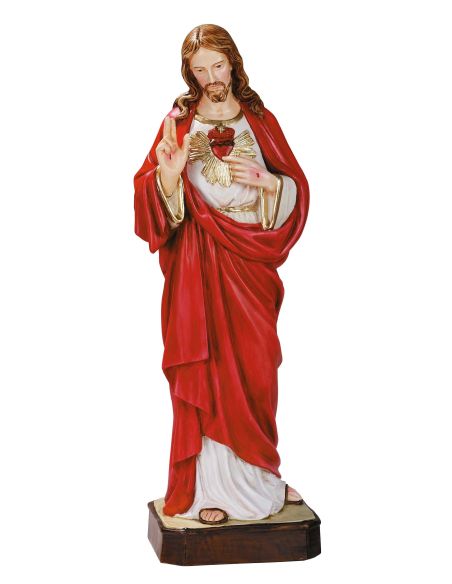 Sagrado Corazon De Jesus 60Cm  Resina Marmol