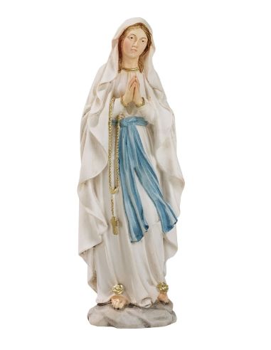 Virgen De Lourdes 20Cm  Resina Marmol