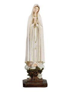 Virgen De Fatima 25Cm Resina Marmol