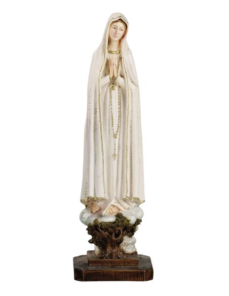 Virgen De Fatima 25Cm Resina Marmol