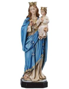 Virgen Del Rosario 30Cm Resina Marmol