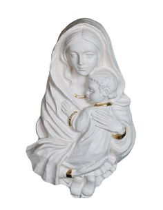 Placa Relieve Maternidad 14X10Cm Blanca Resina Marmol