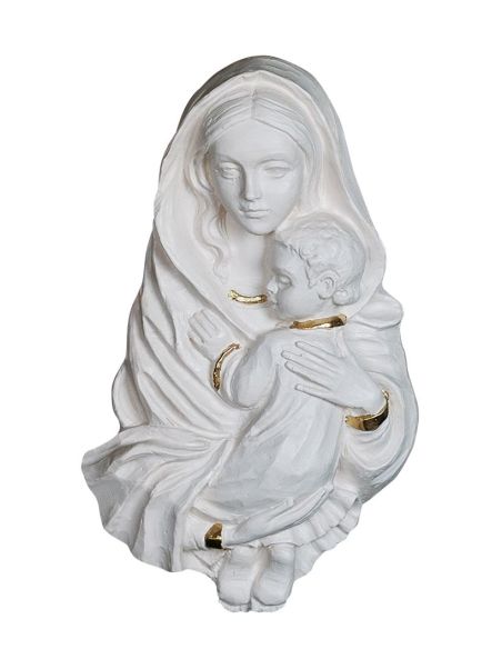 Placa Relieve Maternidad 14X10Cm Blanca Resina Marmol