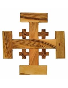 Cruz Jeruslem 8Cm.Madera Olivo