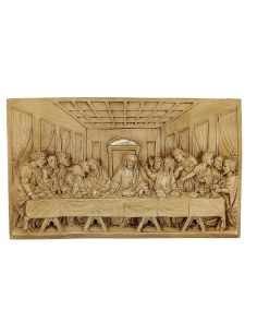Placa Santa Cena 32X19Cm  Resina Marmol