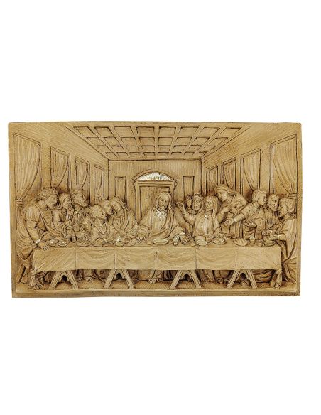 Placa Santa Cena 32X19Cm  Resina Marmol