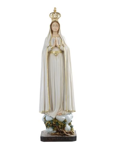 Virgen De Fatima 60Cm Resina Marmol