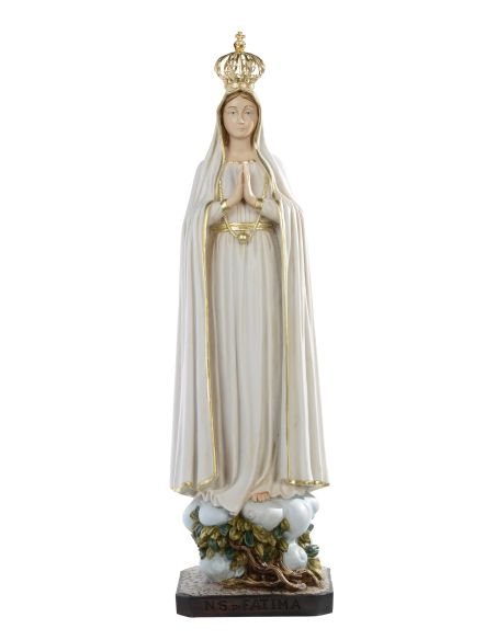 Virgen De Fatima 60Cm Resina Marmol