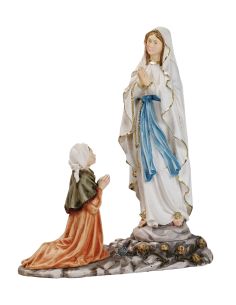 Aparicion Lourdes 22Cm Resina Marmol