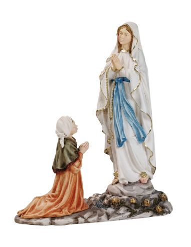 Aparicion Lourdes 22Cm Resina Marmol