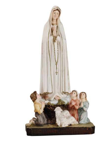 Virgen De Fatima 25Cm Resina Marmol