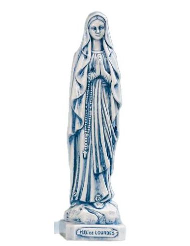 Lourdes 25Cm Resina Marmol