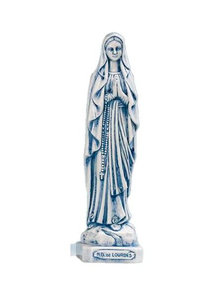 Lourdes 25Cm Resina Marmol