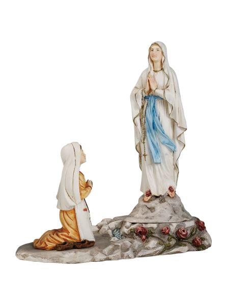 Lourdes Y San Bernardette 20Cm Resina Marmol
