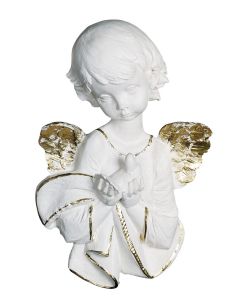 Relieve Angel Con Paloma 22X13Cm  Resina Marmol