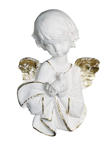 Relieve Angel Con Paloma 22X13Cm  Resina Marmol