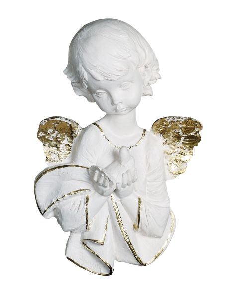 Relieve Angel Con Paloma 22X13Cm  Resina Marmol