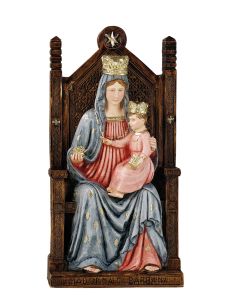 Placa Virgen De Barbana Resina Marmol 28X14Cm