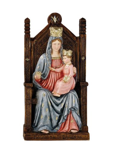 Placa Virgen De Barbana Resina Marmol 28X14Cm