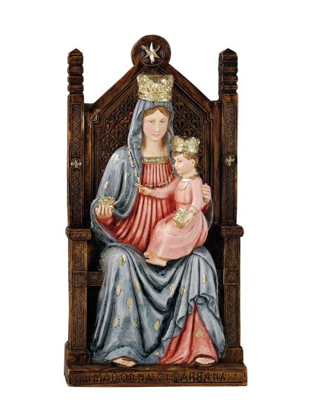 Placa Virgen De Barbana Resina Marmol 28X14Cm