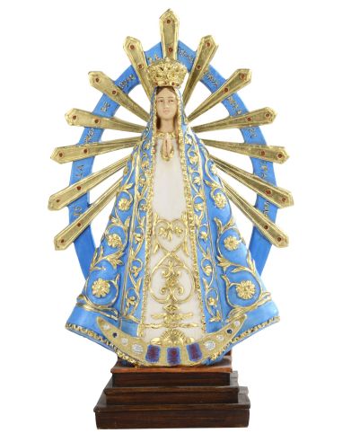 Virgen De Lujan 36Cm Resina Marmol