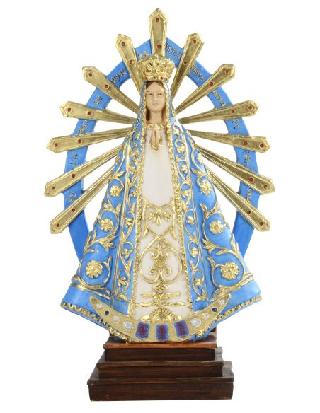 Virgen De Lujan 36Cm Resina Marmol
