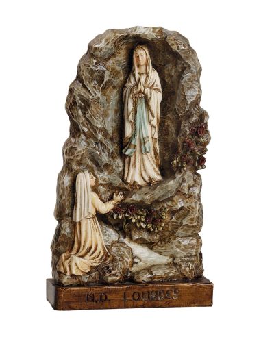 Lourdes Cueva 22X12Cm Resina Marmol