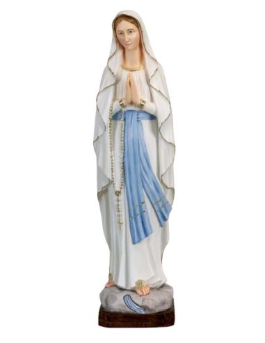 Virgen De Lourdes 50Cm Resina Marmol